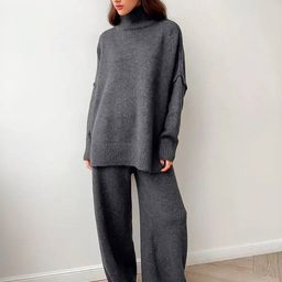 bebe High Neck Sweater With Palazzos Co-Ords-picture-39