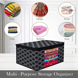 Kuber Industries Black Set of 4 Regular Multi-Utility Organisers image 4