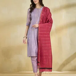 Fabindia Striped Cotton Silk Dupatta-picture-34