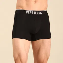 Pepe Jeans Pack Of 3 4-Way Stretchable Bio-Washed Zero Piling Trunks - 8909345001807 image 4