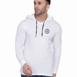 Blisstone Men Solid Hooded Slim Fit T-shirt-image-99