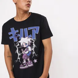 Bewakoof Men Graphic Printed Round Neck Cotton T-shirt-image-52