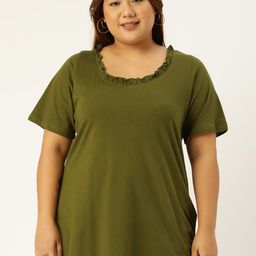 theRebelinme Women Relaxed Fit Round Neck Short Sleeve Cotton T-shirt-image-57
