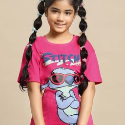 Kids Ville Girls Printed Pure Cotton Tshirts-image-50
