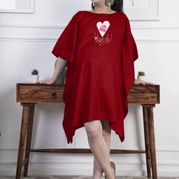 LetsDressUp Graphic Printed Flared Sleeves Maternity Kaftan Dress-image-44