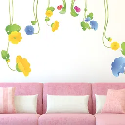 LANSTICK Green Flower Self-Adhesive Wall Sticker-image-57