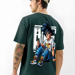 ANGERHOOD Graphic Dragon Ball Z Printed Drop-Shoulder Sleeves Oversized Cotton T-shirt-picture-47