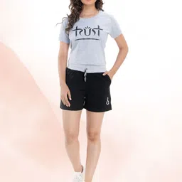 StyleAOne Printed Pure Cotton T-Shirt With Shorts-picture-39