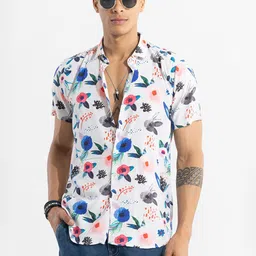 Snitch Men New Spread Collar Floral Printed Casual Shirt-picture-9