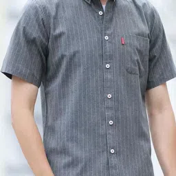 StyleCast x Revolte Men Vertical Striped Button-Down Collar Cotton Casual Shirt-image-71