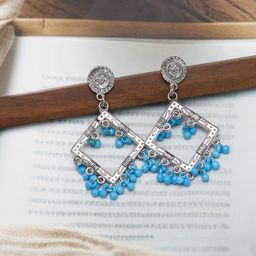 Creative Frogs Blue Alloy Earrings-image-40
