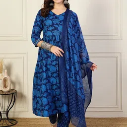 SRILICA Women Floral Printed Kurta with Trousers & Dupatta-picture-11