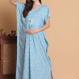 Secret Wish Printed Maternity Kaftan Nightdress-image-5