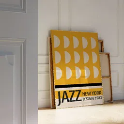 SAF Yellow & Off White 1 Piece Wood Abstract Wall Paintings-picture-15
