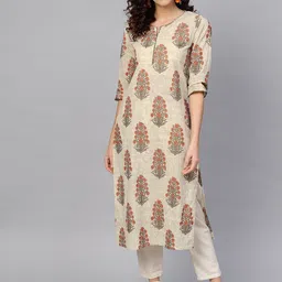 YASH GALLERY Women Printed Flared Sleeves Kurta-image-1