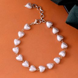 Silvermerc Designs Silver-Plated Pearls Beaded Link Bracelet-picture-45