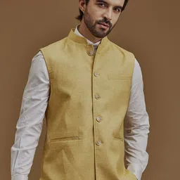 Neumen Woven Nehru Jackets-55