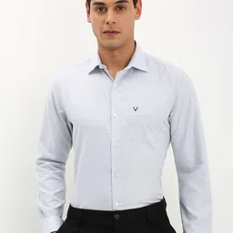 Allen Solly Men Spread Collar Micro Ditsy Printed Cotton Slim Fit Formal Shirt-image-87