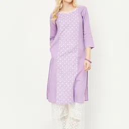 max Women Geometric Embroidered Gotta Patti Kurta-image-19