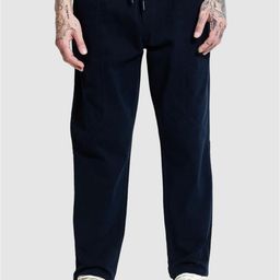 Snitch Men Navy Blue Relaxed Fit Trousers-image-63