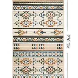 Sapana Carpet-Mats Beige Ethnic Motifs No Shredding Polyester Carpet image 3