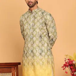 Jompers Ethnic Motifs Printed Mandarin Collar Thread Work Straight Kurta-image-16