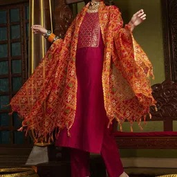 Sangria Embroidered 
 Straight Kurta Sets-picture-36