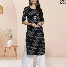 7Threads Women Pack of 2 Ethnic Motifs Printed Thread Work Crepe Kurta-picture-18