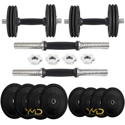 HackerX 4-Pcs Rubber Adjustable Dumbbell Set - 2 kg Each-36