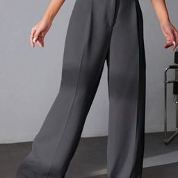 BROADSTAR Women Smart High-Rise Easy Wash Pleated Trousers-image-45