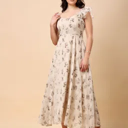 T TRYON ULTIMATE Georgette Fit & Flare Maxi Dress-image-71