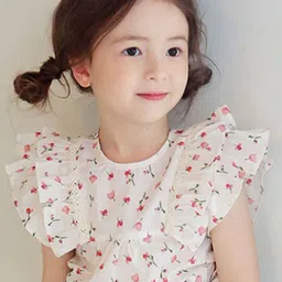 LULU & SKY Floral Print Flutter Sleeve Top-picture-2