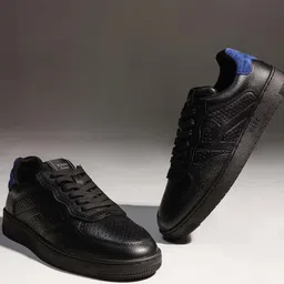 RARE RABBIT Men Perforations Round Toe Leather Sneakers-image-87