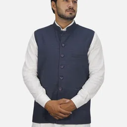 GARGIAN Master Cut Men Navy Blue Polyester Jackets-picture-13
