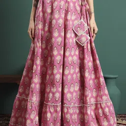 NYPA Printed Flared Maxi Skirts-picture-43