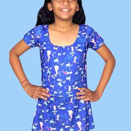 Aqua Holic Girls Printed Swim Legsuit-image-96