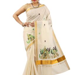 Rst R Selvamani Tex Woven Design Zari Pure Cotton Kasavu Saree-image-76