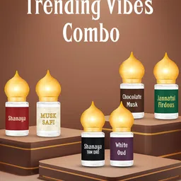 BinAwf Set Of 6 Trending Vibes Long Lasting Attar Combo - 6ml Each image 4