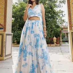 Ragavi Printed Ready to Wear Lehenga & Blouse With Dupatta-picture-3