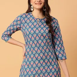NEESH Women Floral Printed Pure Cotton Kurti-picture-49