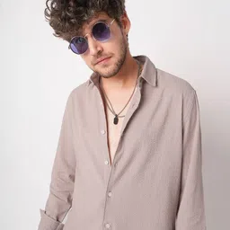 VASTRADO Classic Seersucker Opulent Slim Fit Cotton Casual Shirt-picture-1