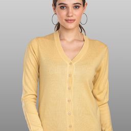 Moda Elementi Women V-Neck Woollen Cardigan-image-60