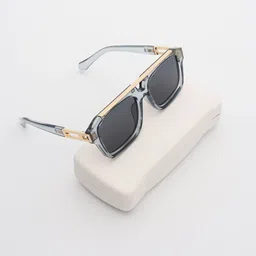 PELLE LUXUR Unisex Square Sunglasses with UV Protected Lens PL25GS314-26