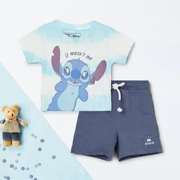 max Boys Printed Pure Cotton T-Shirt With Shorts-47