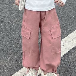 LULU & SKY Girls Loose Fit High-Rise Chinos Trousers-picture-44