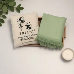Triani Fluorescent Green Bamboo 250 GSM Bath Towel-image-42