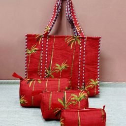 Gulaab Jaipur Unisex Floral Structured Tote Bag-30