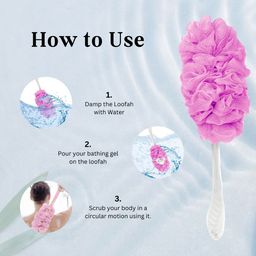 CareDone Soft Long Loofah with Handle image 2