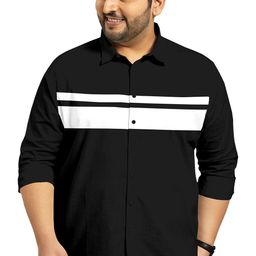 Aloof Men Classic Horizontal Stripes Opaque Casual Shirt-image-85
