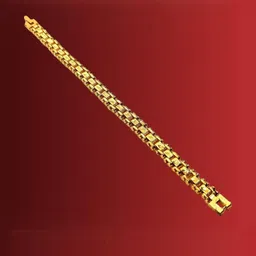Dynamic Retail Global Men's Gold Pleated Linked Bracelet-image-54